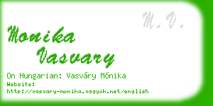 monika vasvary business card