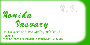 monika vasvary business card